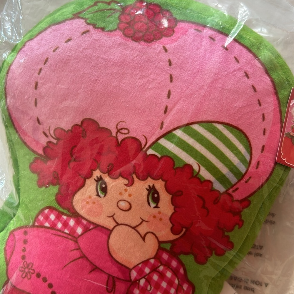 NWT STRAWBERRY SHORTCAKE Raspberry Tart plush pillow - Picture 6 of 7